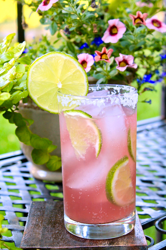 easy lime and grapefruit cocktail with whiskey