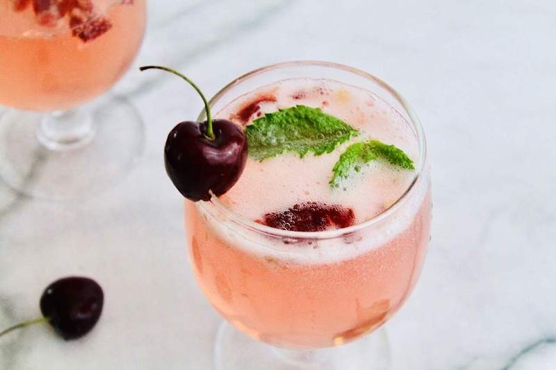 cherry wine cocktail