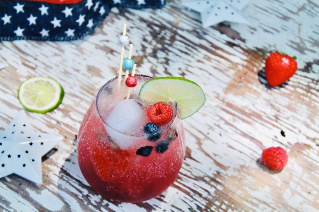 Fourth of July vodka cocktail
