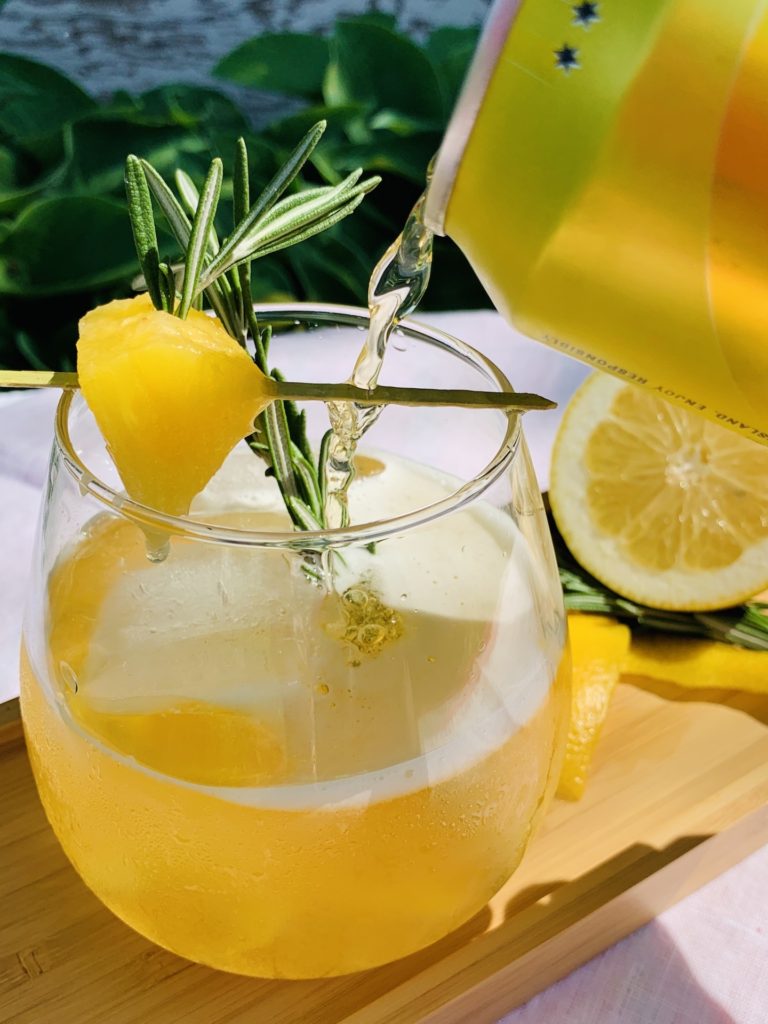 summer tequila cocktail with pineapple