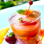 strawberry basil old fashioned bourbon drink