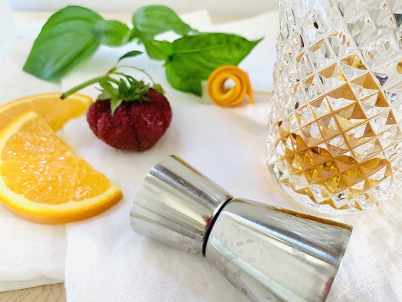 strawberry basil old fsahioned