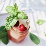 cherry bourbon mint cocktail