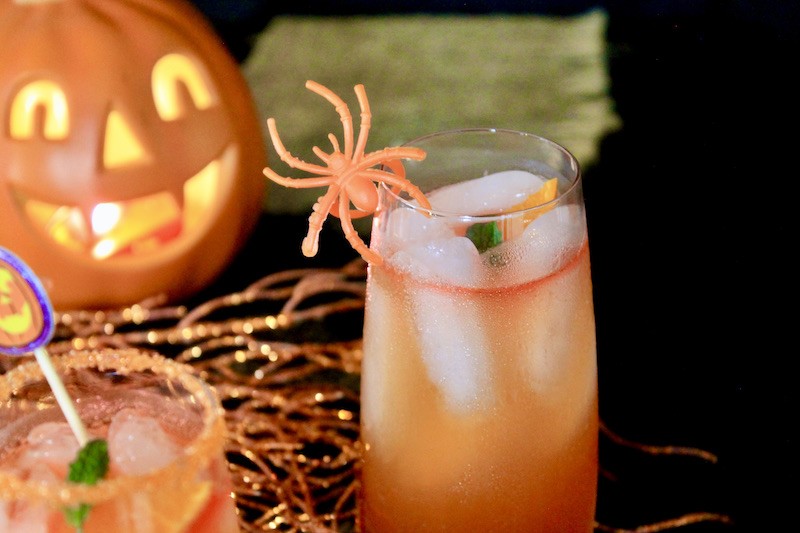 Make this orange Halloween party pitcher cocktail for a crowd