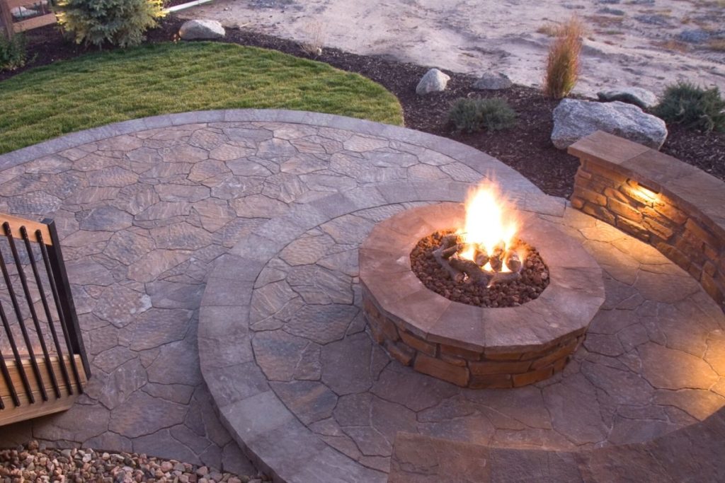 a fire pit adds warmth and gathering
