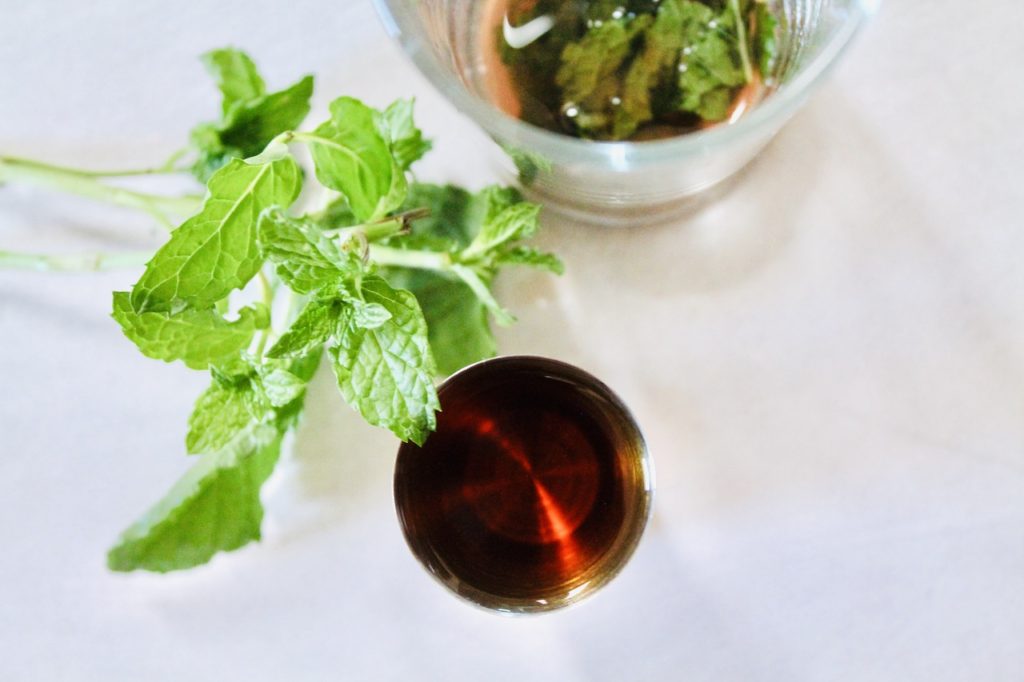 bourbon and mint for garden cocktails