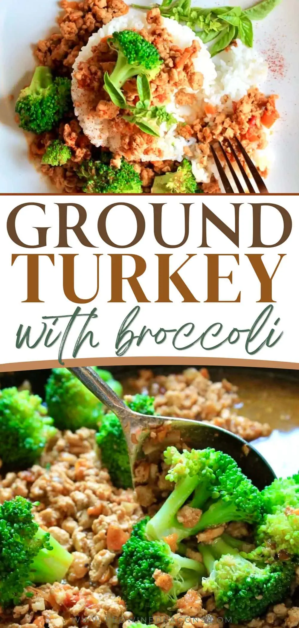 easy ground turkey recipe with ground turkey and fresh steamed broccoli