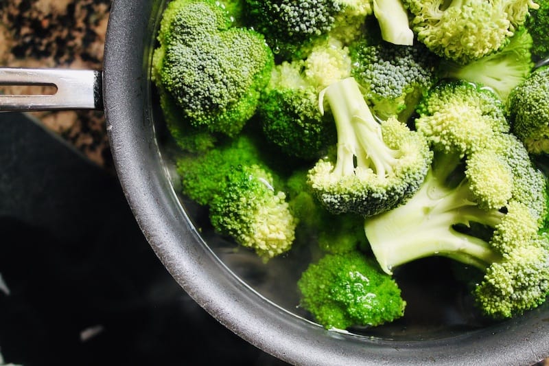 fresh broccoli with turkey