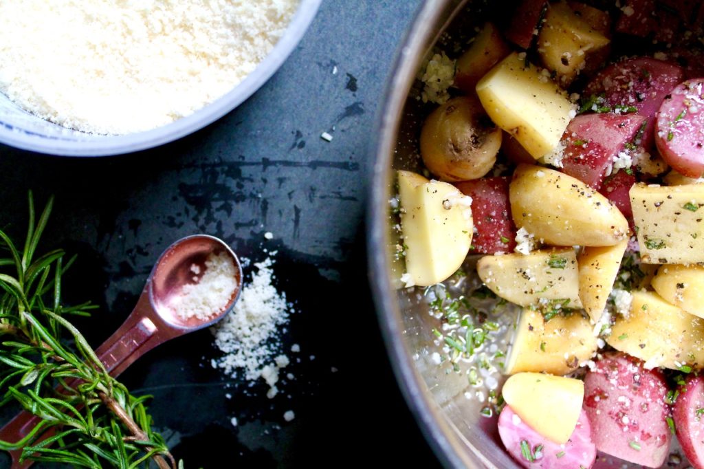 shortcut penne pasta roasted potatoes
