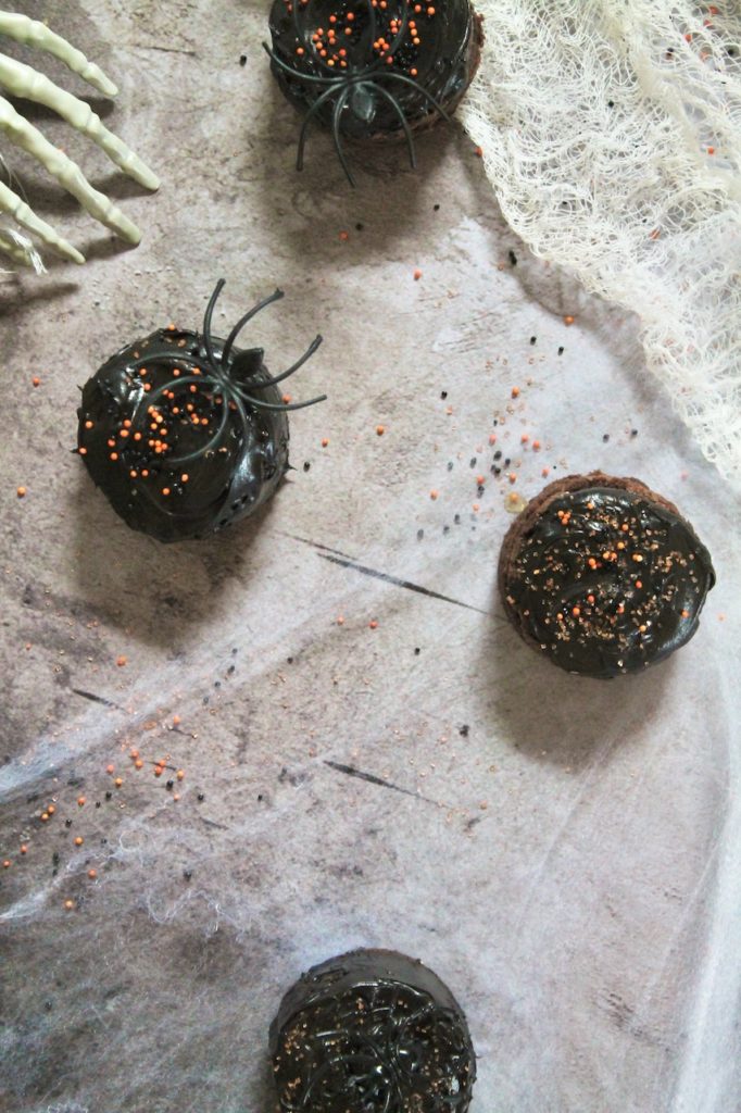 spooky spider bites decorated