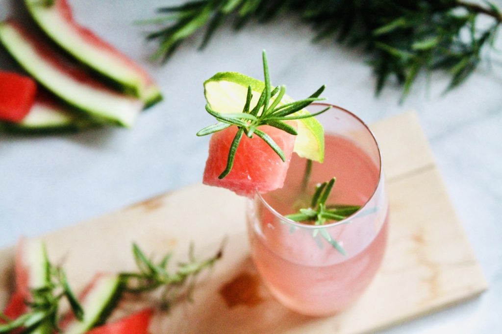 watermelon rosemary spritzer