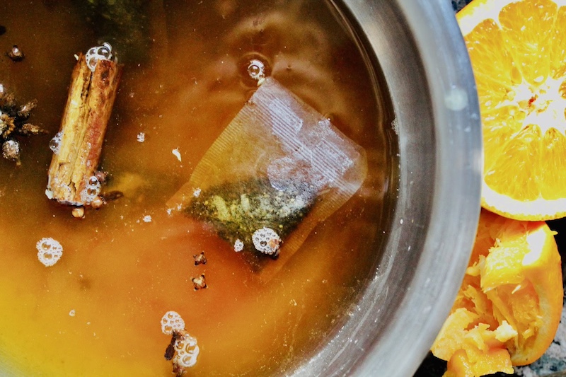 hot fireside cocktail for fall with spiced rum