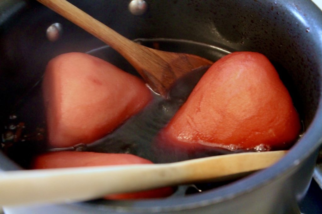 poached pears dessert