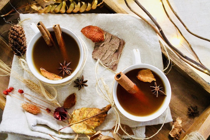 hot fall rum cocktail