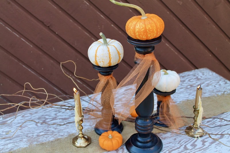 easy fall diy table decorations with real pumpkins