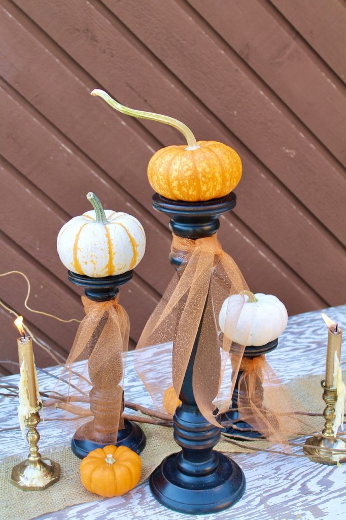 easy fall pumpkin table decor