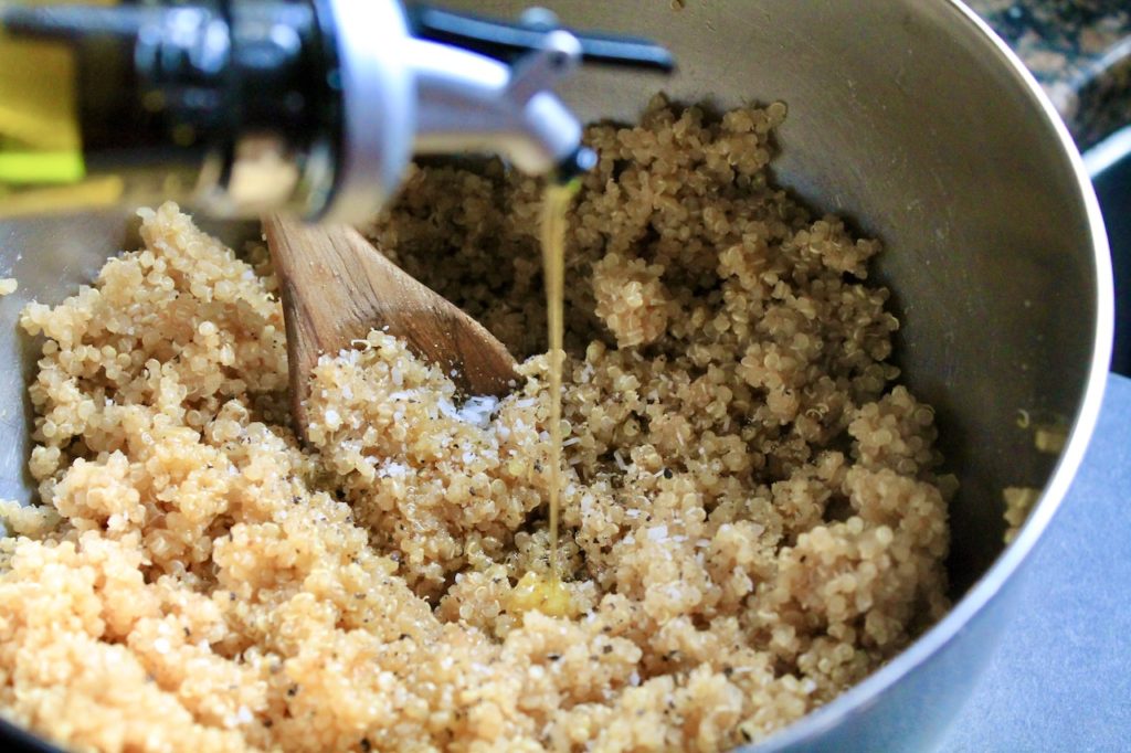 steamed quinoa
