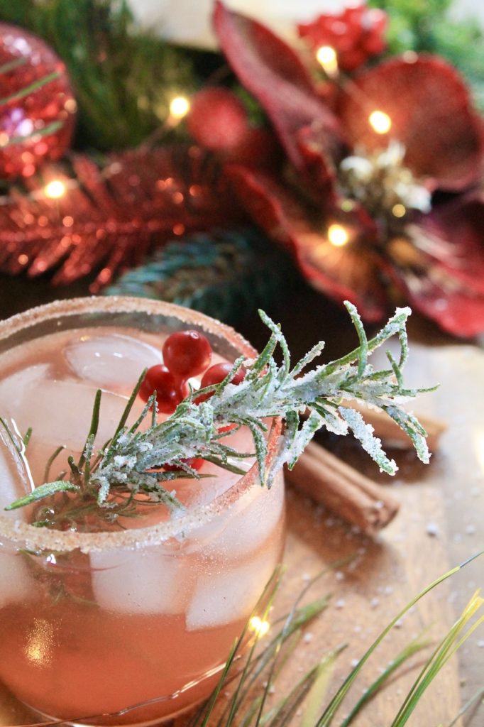 Christmas cranberry margarita