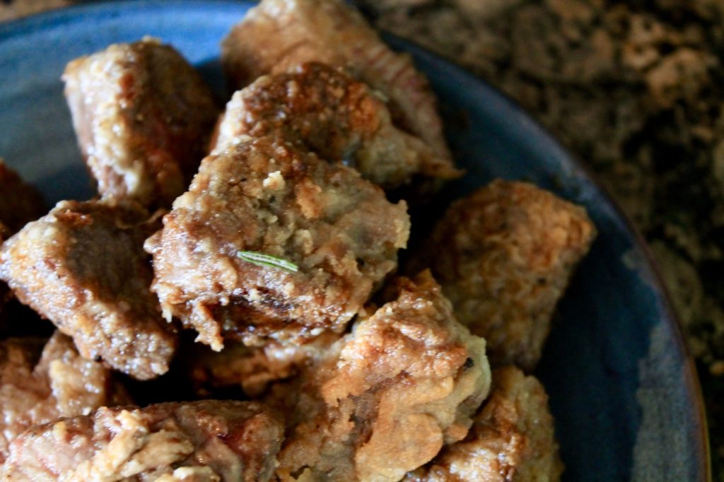 dredged beef cubed meat