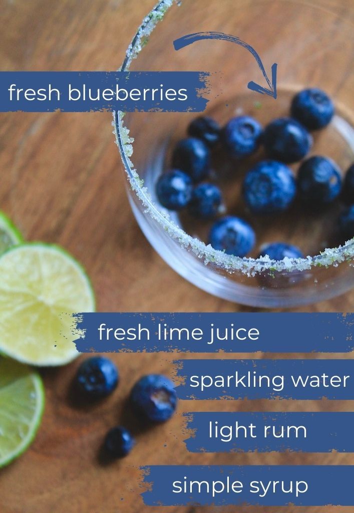 rum cocktail with lime