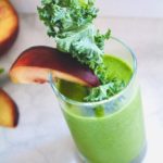 fruity kale peach smoothie