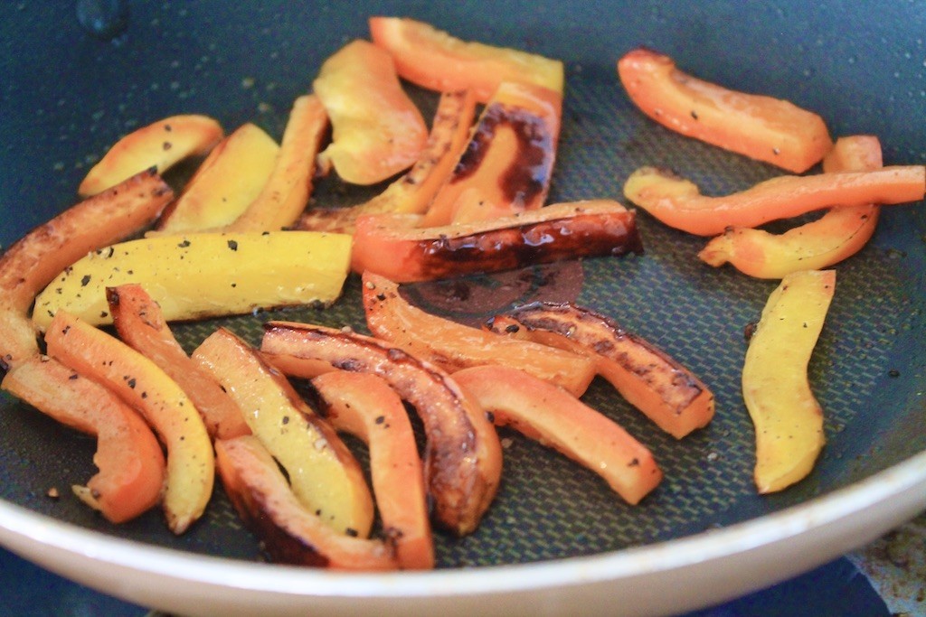 sauté bell peppers