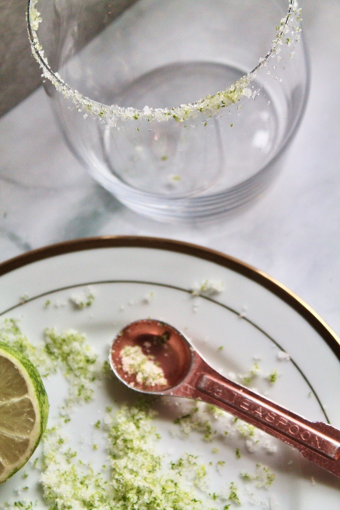 lime zest cocktail rim