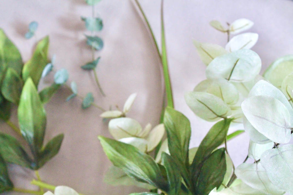 neutral green table decor