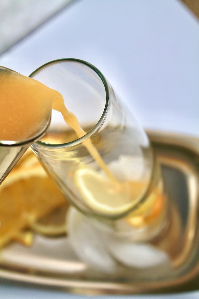 fresh orange juice rum highball cocktail