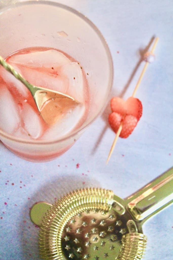 fun strawberry smash shots