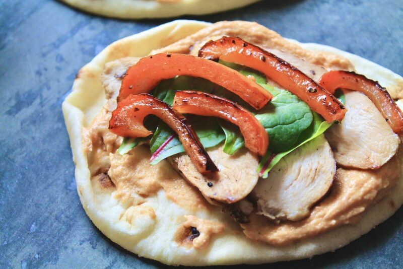 chicken flatbread sandwich recipe with leftover chicken