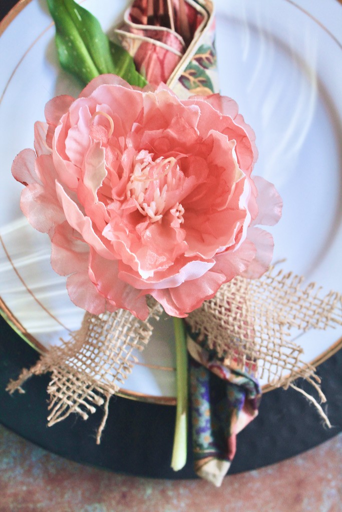 diy flower napkin rings