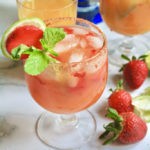strawberry mango margarita on the rocks