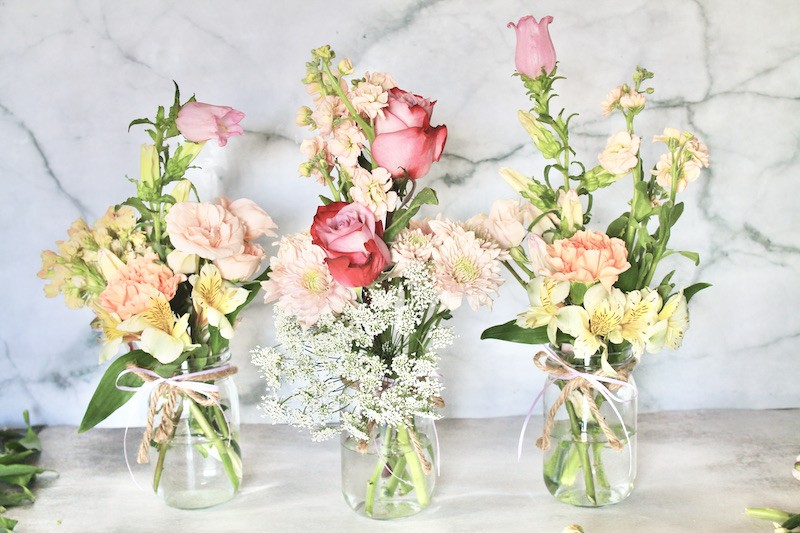 easy diy mason jar flowers