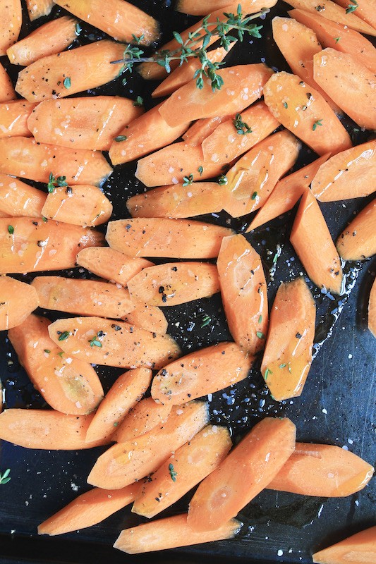 carrots with olive oil and thyme