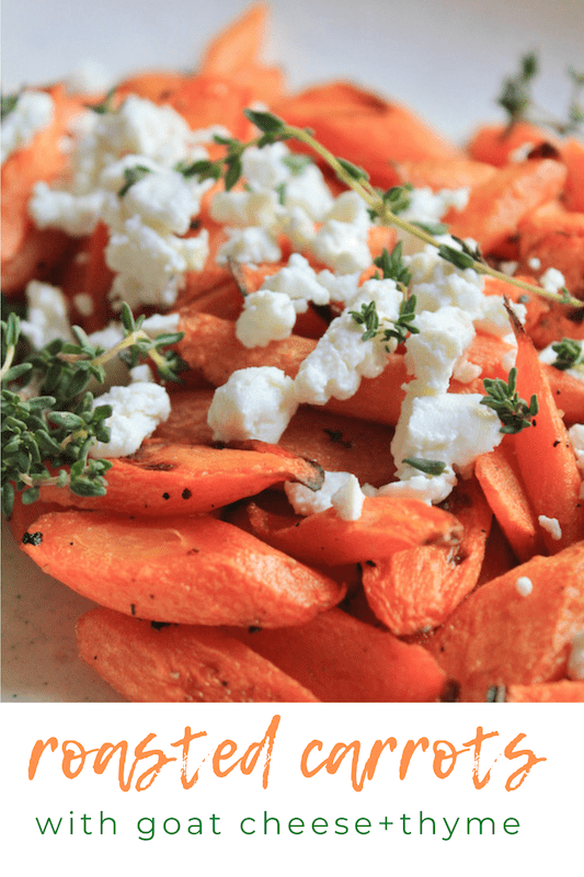 carrots with thyme and goat cheese