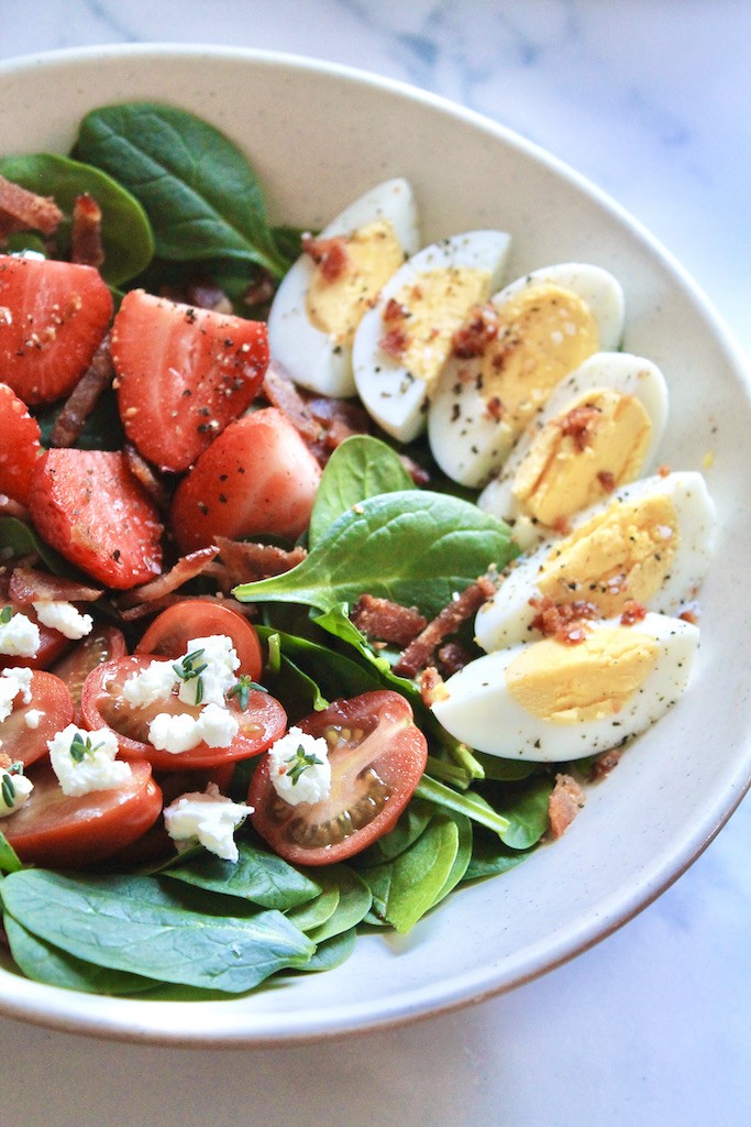 easy strawberry spinach salad