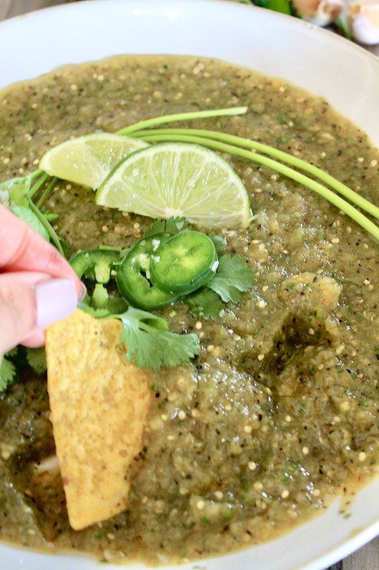 char grilled salsa verde