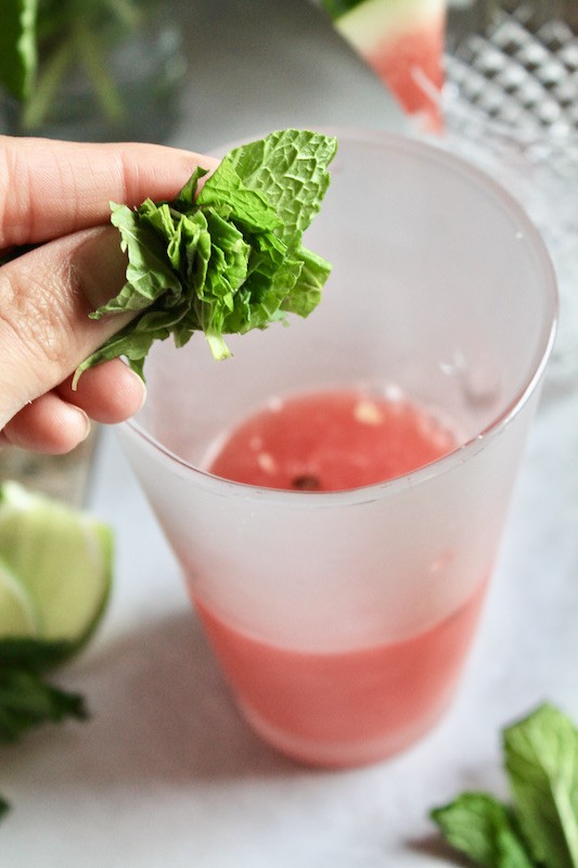 mint watermelon cocktail