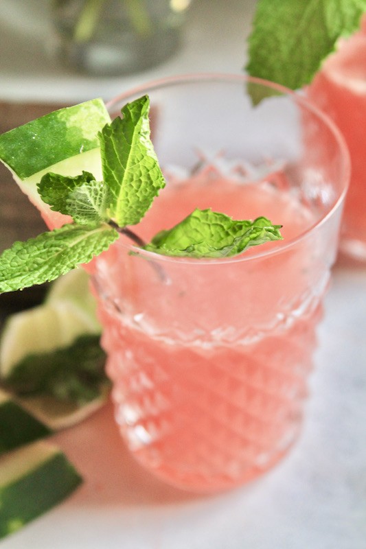 easy watermelon mint gin smash