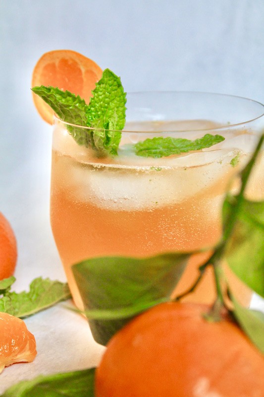 fresh orange mandarin bourbon cocktail