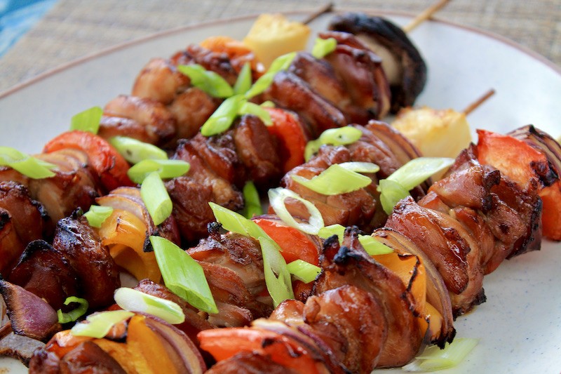 chicken thigh teriyaki skewers