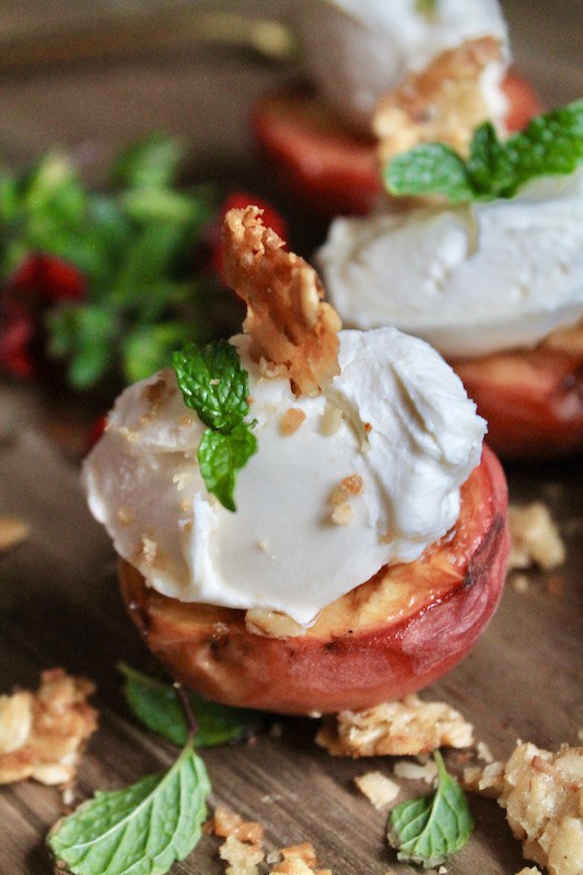 grilled peaches