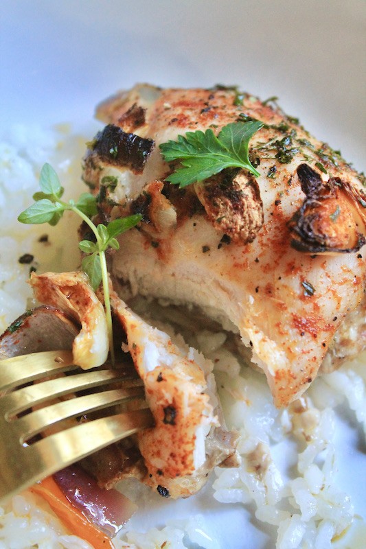 easy oven baked and roasted boneless skinless chicken thigh fillets