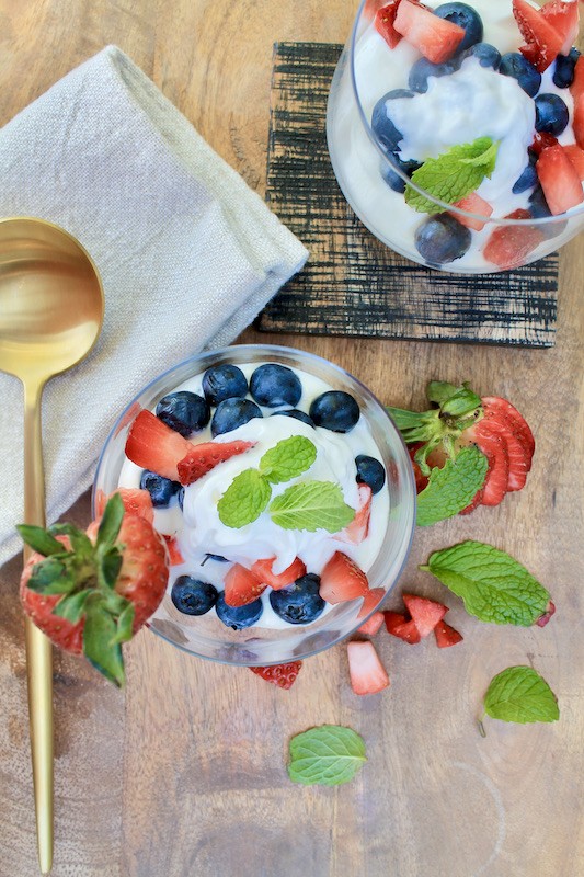 fresh berry yogurt cups