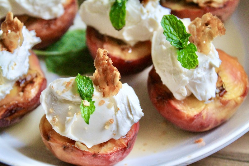 grilled peaches