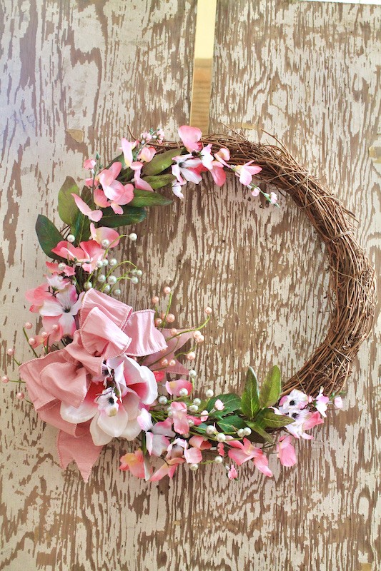 easy diy flower wreath