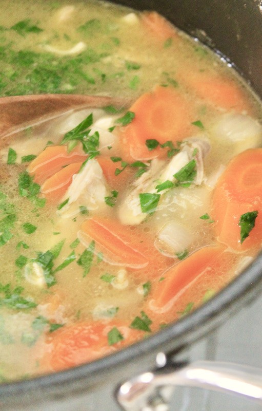simmer veggies in your stock pot