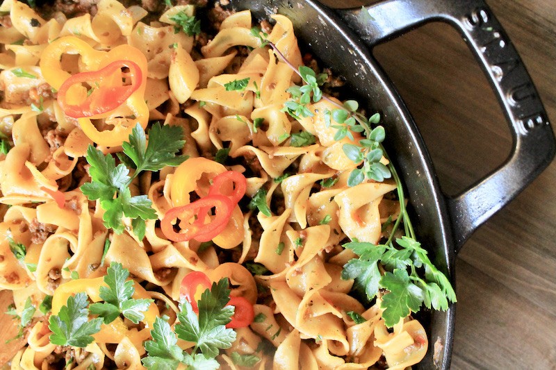 one-pot ground beef with noodles