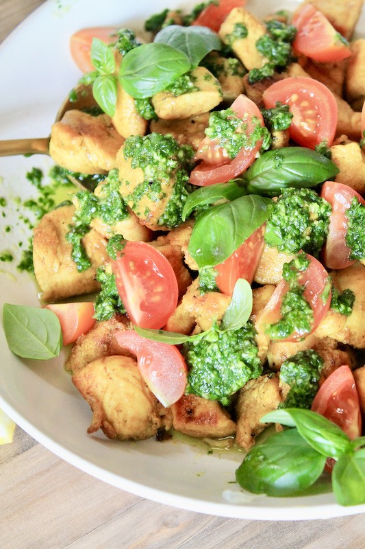 quick tomato basil chicken